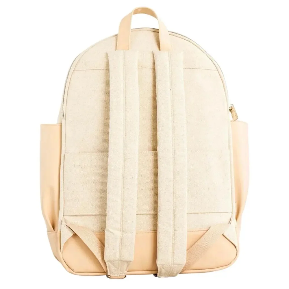BEIS The travel Backpack in Beige Canvas